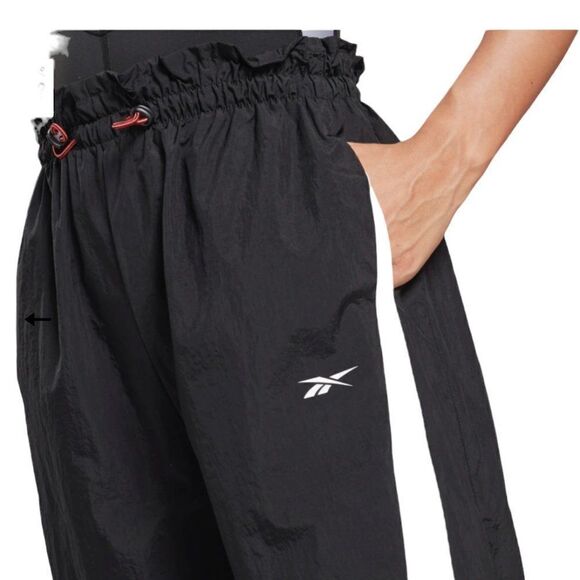 REEBOK WOMEN'S Black Nylon Studio High Intensity Drawstring Pants US 2XS - Picture 5 of 11